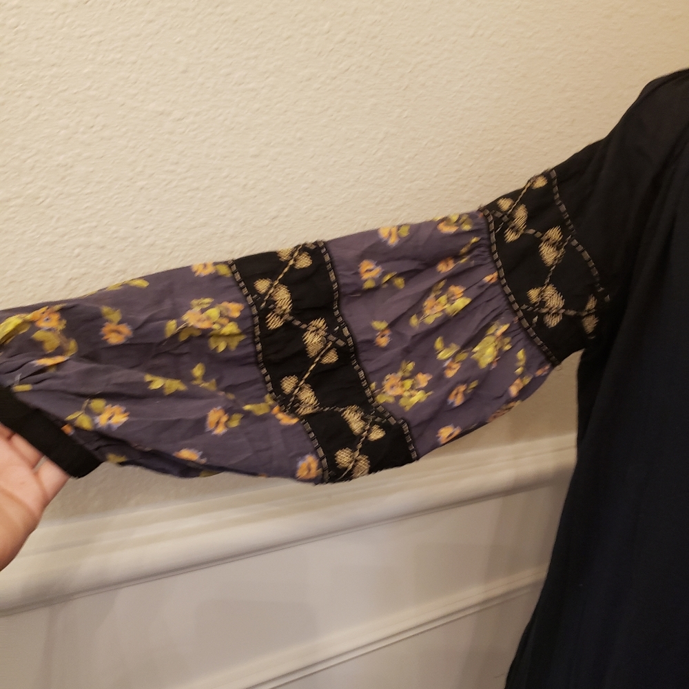 Black LS Free People Blouse/Tunic - Picture 3 of 7